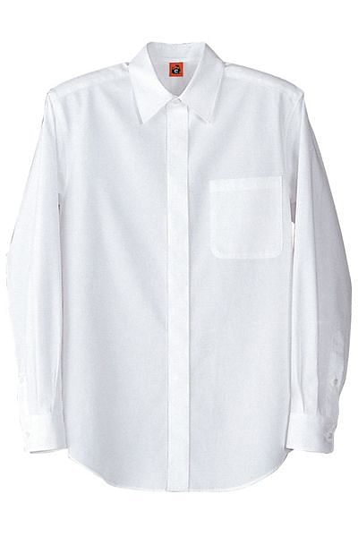 レギュラーカラー長袖シャツ（綿100％・男女兼用）