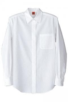ユニフォーム・制服の通販の【ユニデポ】レギュラーカラー長袖シャツ（綿100％・男女兼用）