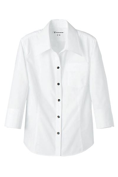 7分袖スキッパーカラーシャツ（女性用）