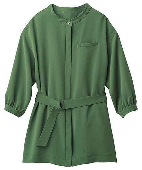 【全3色】ウエストリボンチュニック（制菌・ストレッチ）