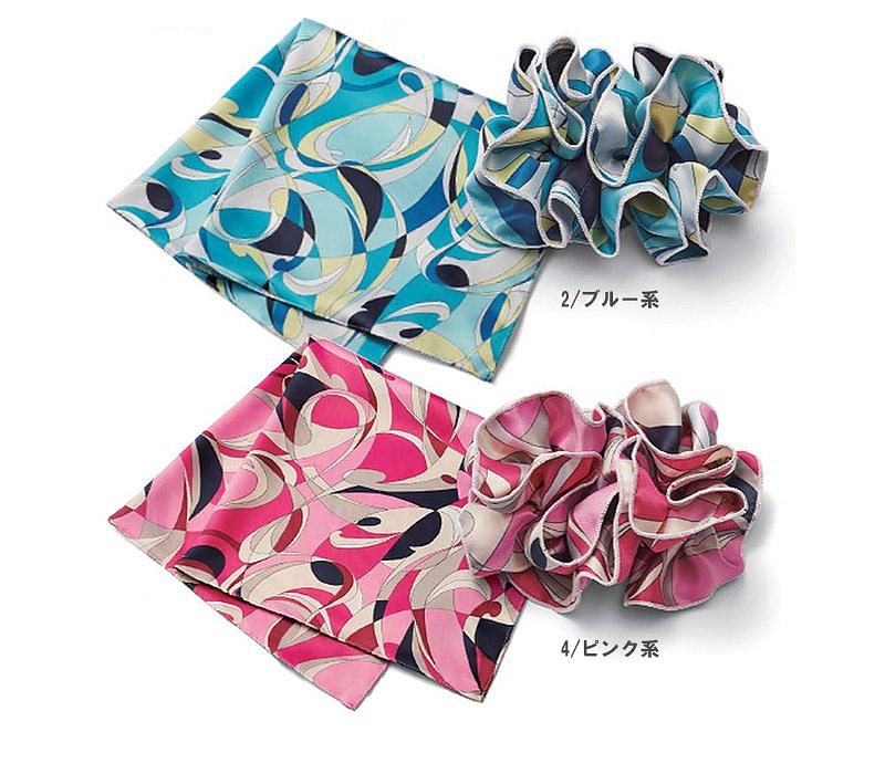 【全2色】スカーフ+リングコサージュセット
