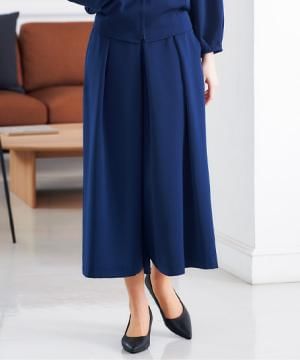事務服・会社制服の通販の【ユニデポ 事務服】【全2色】ワイドパンツ（ストレッチ・制菌・消臭・エコ）