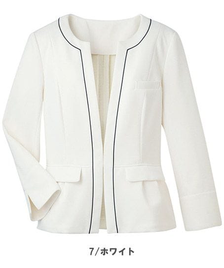 【全2色】丸衿ジャケット（裏なし/七分袖）