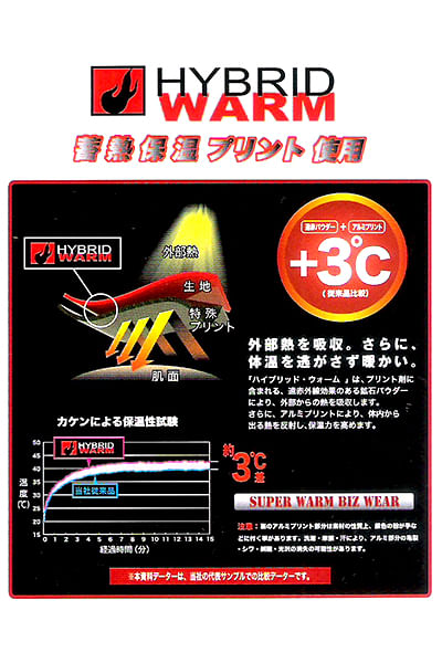 【全4色】防寒ジャケット（蓄熱保温プリント/男女兼用）