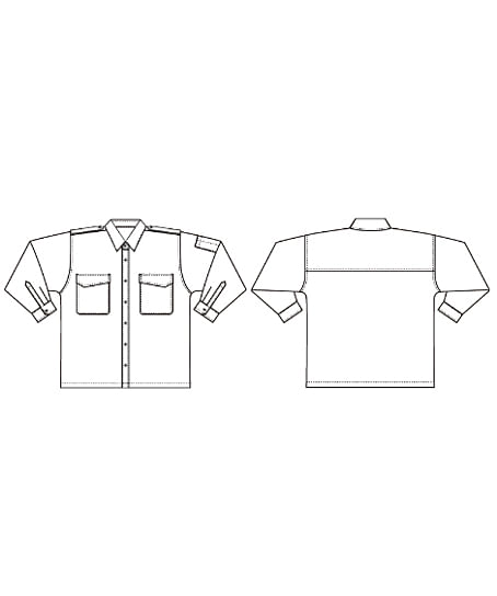 厚地防災シャツ（肩章付き・大き目サイズ設定）