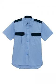 作業服・ワークユニフォームの通販の【ユニデポ 作業着】警備用半袖シャツ（肩章付き）