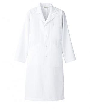 セミピーク型診察衣 白衣（制菌・制電・ストレッチ・～6Lまで・メンズ）
