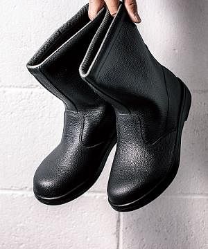 【JIS規格合格商品】ジーベック 半長靴 安全靴（樹脂先芯・牛革）