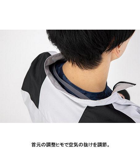【空調服®】全3色・半袖ブルゾン（保冷剤ポケット付き・サイドファン・UVカット・単品）
