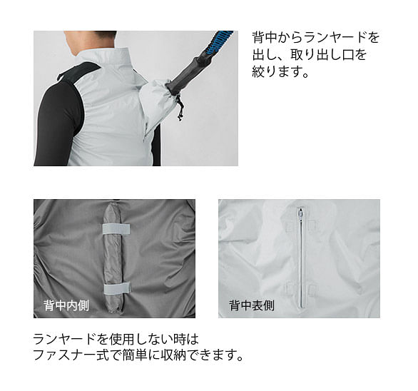 【全4色】空調服　ハーネス対応遮熱ベスト（単品）