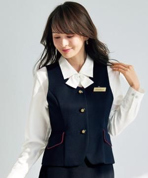 ユニフォーム・制服の通販の【ユニデポ】【プレシャスラインシリーズ】全1色・ベスト（ツイードニット・2WAYストレッチ）