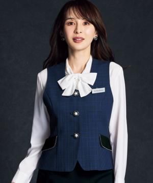 事務服・会社制服の通販の【ユニデポ 事務服】【全2色】ベスト（アテナシリーズ・裏地なし）