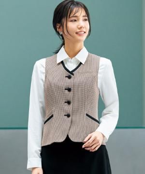 ユニフォーム・制服の通販の【ユニデポ】【全２色】ベスト（チドリチェック・ストレッチ）