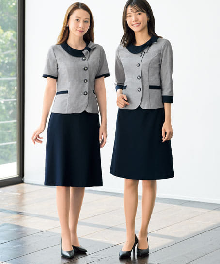 【全2色】七分袖オーバーブラウス（2WAYストレッチ・エコ・吸汗速乾・高通気）