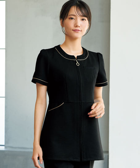 【LA BEAUTE】全1色・チュニックジャケット(2wayストレッチ・吸汗速乾・高通気)