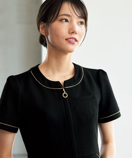 【LA BEAUTE】全1色・チュニックジャケット(2wayストレッチ・吸汗速乾・高通気)