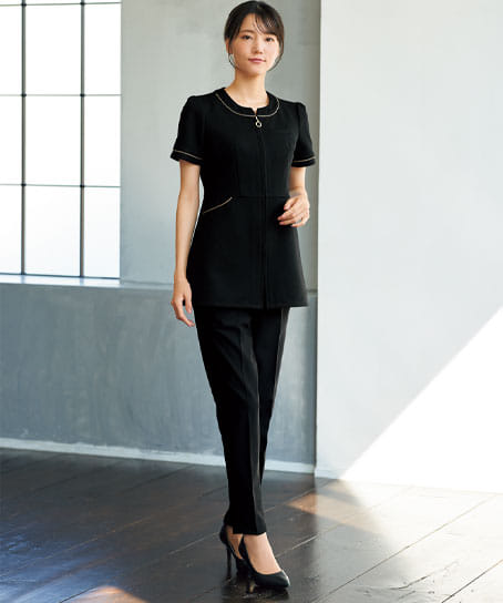 【LA BEAUTE】全1色・チュニックジャケット(2wayストレッチ・吸汗速乾・高通気)