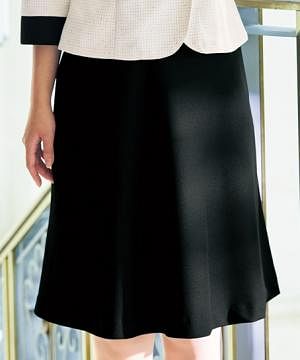 事務服・会社制服の通販の【ユニデポ 事務服】【全２色】フレアスカート（ストレッチ・エコ・56cm丈/9号）