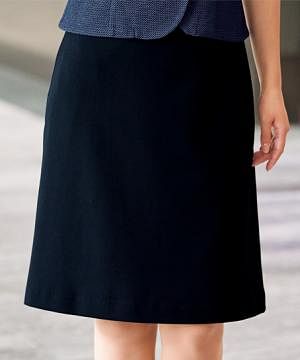事務服・会社制服の通販の【ユニデポ 事務服】【全２色】Aラインスカート（ストレッチ・エコ・56cm丈/9号）