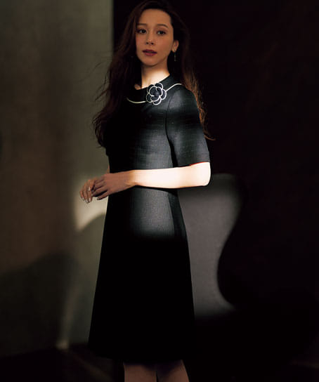 【全1色】ワンピース（ストレッチ・サイレントソワール）