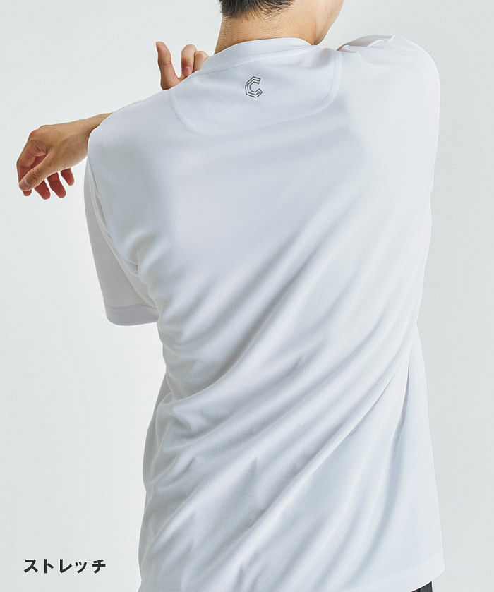 ストレッチ半袖Tシャツ(男女兼用／吸汗速乾／消臭／透け防止)