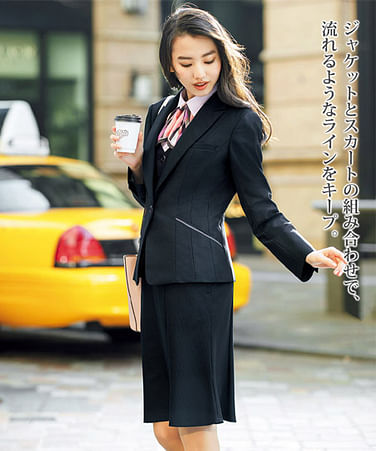 全2色】ジャケット（ストレッチ・美スラッとSuits2） EAJ581 事務服・会社制服の通販なら【ユニデポ 事務服】