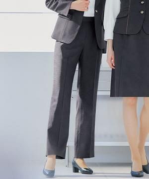 事務服・会社制服の通販の【ユニデポ 事務服】【全2色】ストレートパンツ（カイロポケット付・ストレッチ・吸汗速乾・抗菌・防臭）