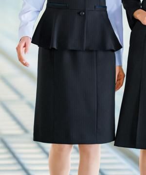 事務服・会社制服の通販の【ユニデポ 事務服】【全2色】タイトスカート（シャドーストライプ・ストレッチ・吸汗速乾・抗菌・防臭・エコ素材）