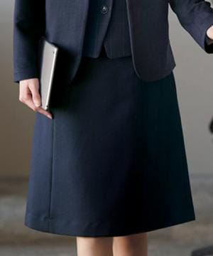 事務服・会社制服の通販の【ユニデポ 事務服】【全2色】Aラインスカート（ヨコストレッチ・吸汗・速乾・吸放湿・軽量・9号/丈56cm）