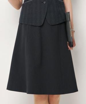 事務服・会社制服の通販の【ユニデポ 事務服】【全3色】フレアスカート（2wayストレッチ・吸汗・速乾・サステイナブル・９号/丈58cm）