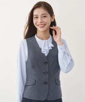 事務服・会社制服の通販の【ユニデポ 事務服】【全3色】ツイードベスト（吸汗・速乾）