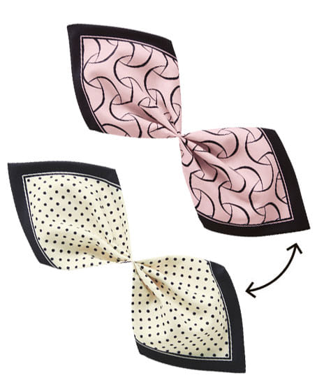 【全2色】ミニスカーフ（リバーシブル）