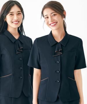 作業服・ワークユニフォームの通販の【ユニデポ 作業着】【全2色】オーバーブラウス（半袖・シャドーチェック・ストレッチ・吸汗速乾）