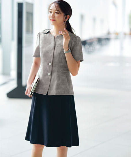 【全2色】オーバーブラウス（ストレッチ・吸汗速乾・高通気・UVカット）