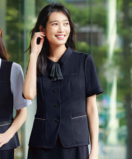 【全1色】半袖オーバーブラウス(ニット・高通気・UVカット)