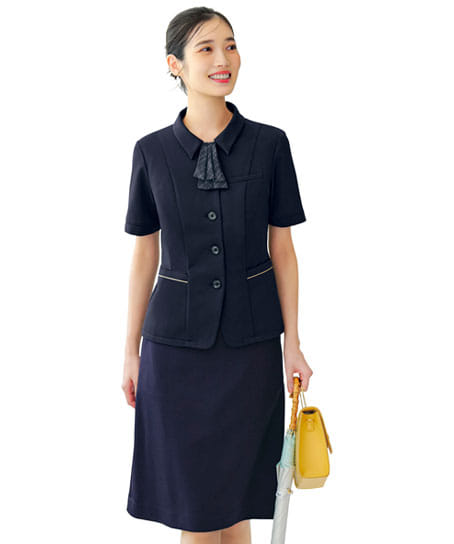 【全1色】半袖オーバーブラウス(ニット・高通気・UVカット)