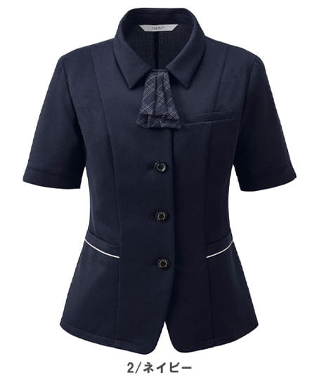 【全1色】半袖オーバーブラウス(ニット・高通気・UVカット)