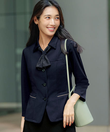 【全1色】七分袖オーバーブラウス（ニット・高通気・UVカット）