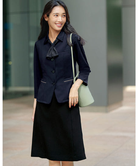 【全1色】七分袖オーバーブラウス（ニット・高通気・UVカット）