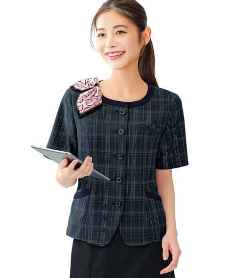 【全1色】オーバーブラウス(ストレッチ・吸汗速乾・UVカット)