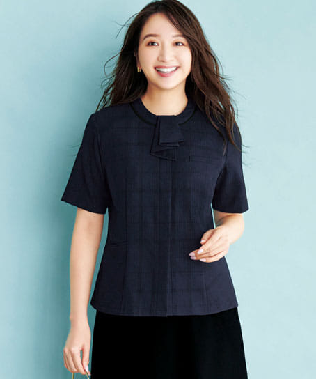 【全1色】オーバーブラウス(ストレッチ・吸汗速乾・UVカット)