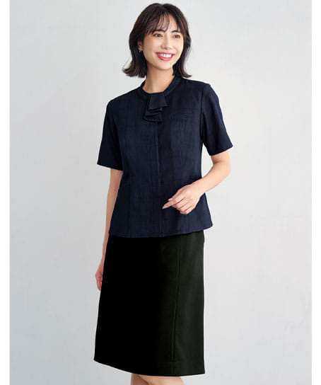 【全1色】オーバーブラウス(ストレッチ・吸汗速乾・UVカット)