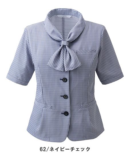 SALE【全2色】シャツオーバーブラウス（ヨコストレッチ・吸汗速乾・吸放湿・UVカット・サステイナブル）