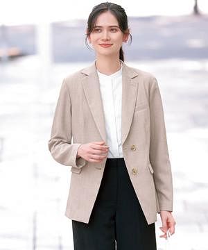 事務服・会社制服の通販の【ユニデポ 事務服】ジャケット（ヨコストレッチ・吸汗速乾・防汚・吸放湿・サステイナブル・グリーン購入対応）