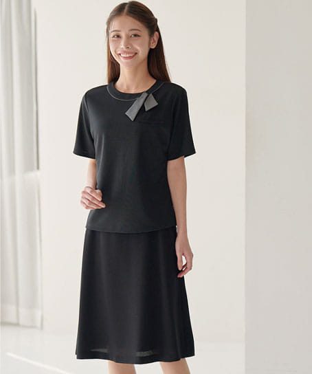 【全2色】ノーカラーポロシャツ(ストレッチ・高通気・吸汗速乾・防臭・制菌・UVカット・サイズSS~5L)