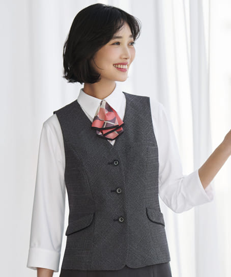 【全1色】七分袖シャツブラウス(ストレッチ・吸汗・速乾・防汚・UVカット・透けにくい・ニット)