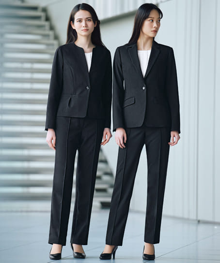 【全1色】ストレートパンツ(2wayストレッチ・吸汗速乾・サスティナブル・裾上げ不要のブロックテーピー付き)