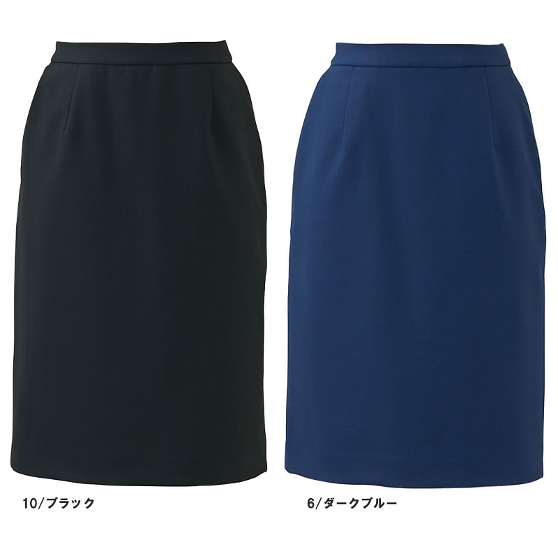 【全2色】セミタイトスカート（クロスウールストレッチ）(58cm丈/9号)