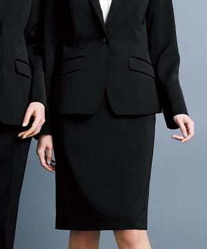 事務服・会社制服の通販の【ユニデポ 事務服】【全1色】タイトスカート（ストレッチ・速乾・防汚・56cm丈）