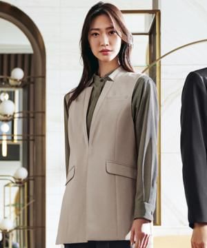 作業服・ワークユニフォームの通販の【ユニデポ 作業着】【全２色】ジレ（ストレッチ・速乾・防汚・撥水）